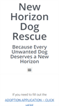 Mobile Screenshot of newhorizondogrescue.org